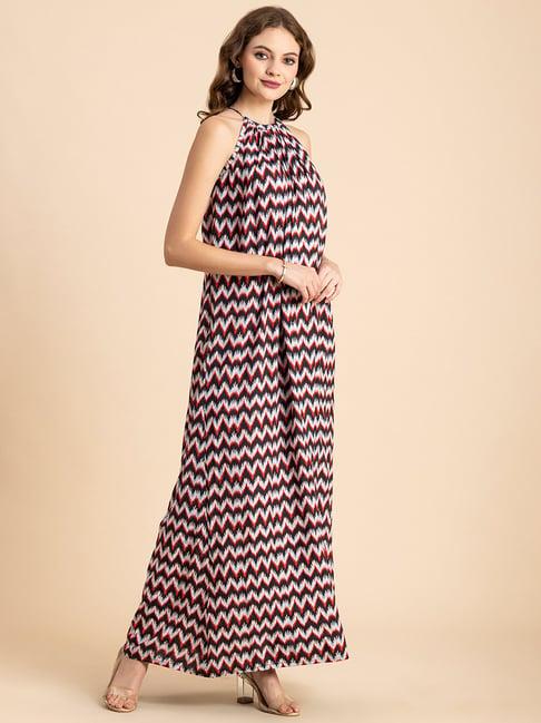 moomaya multicolor printed maxi dress