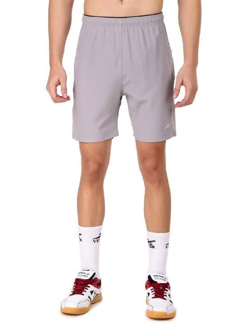 vector x grey regular fit shorts