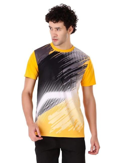 vector x yellow regular fit printed t-shirt