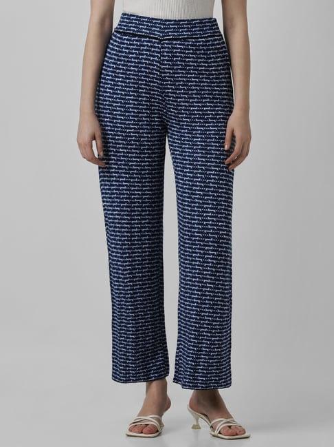 van heusen navy printed pants