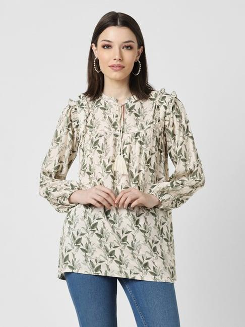 van heusen beige printed tunic