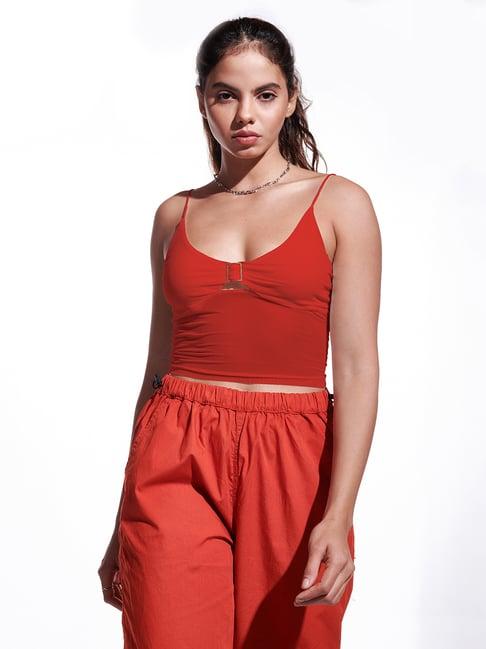 izf red mesh tank top