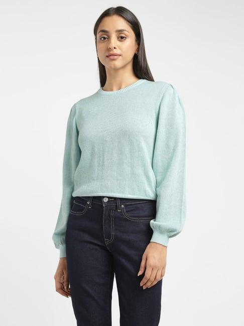 levi's aqua regular fit sweater