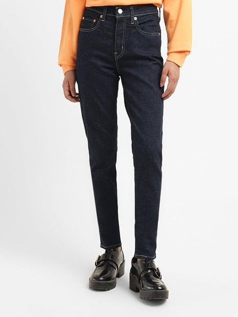 levi's blue blended skinny fit mid rise jeans