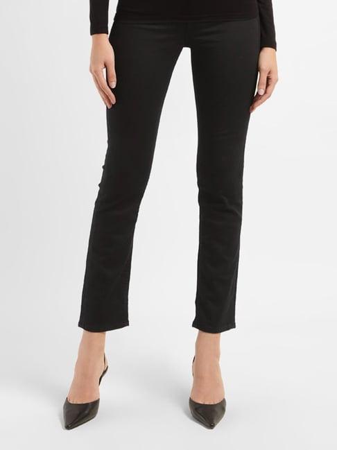 levi's black blended slim fit mid rise jeans