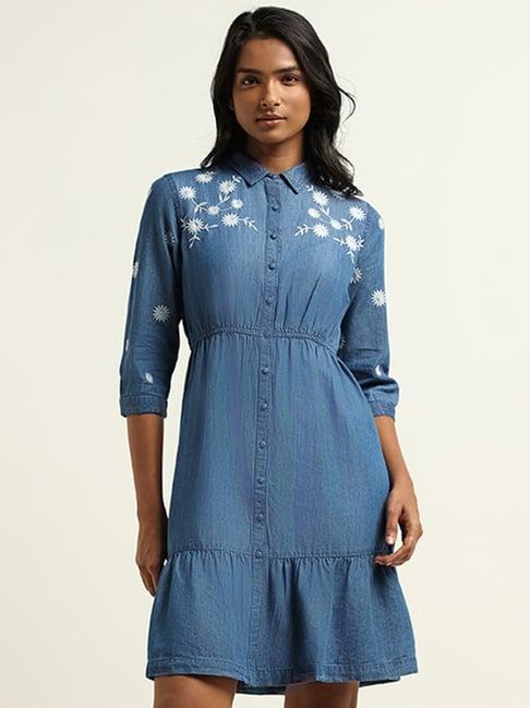 lov by westside blue denim dress