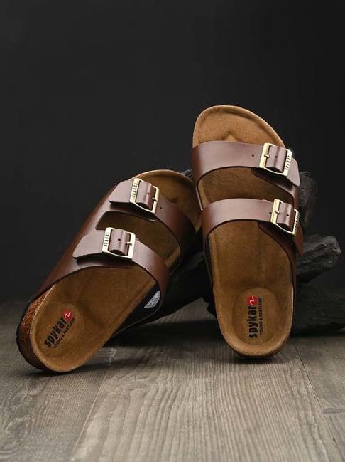 spykar men's mocha casual sandals