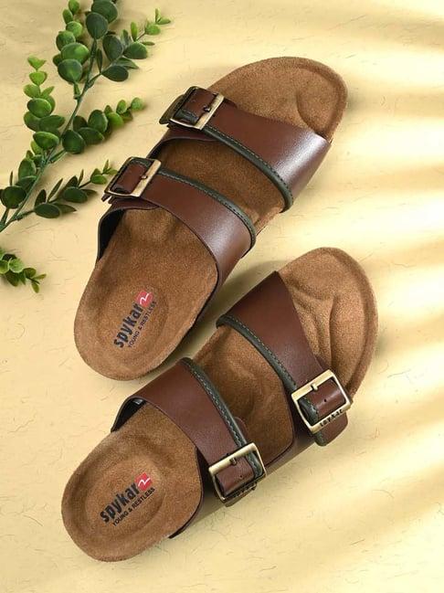 spykar men's mocha casual sandals