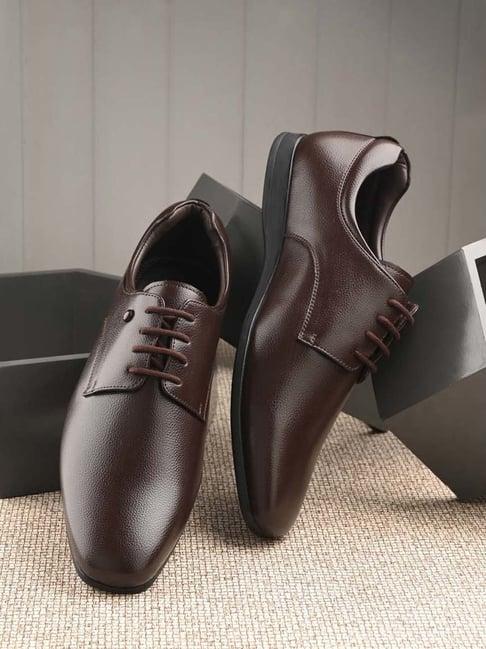 san frissco men's brown derby shoes