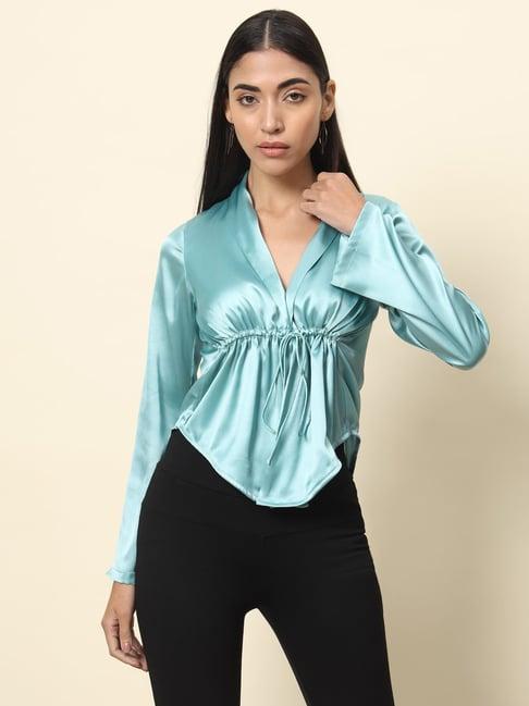 trend arrest green regular fit top