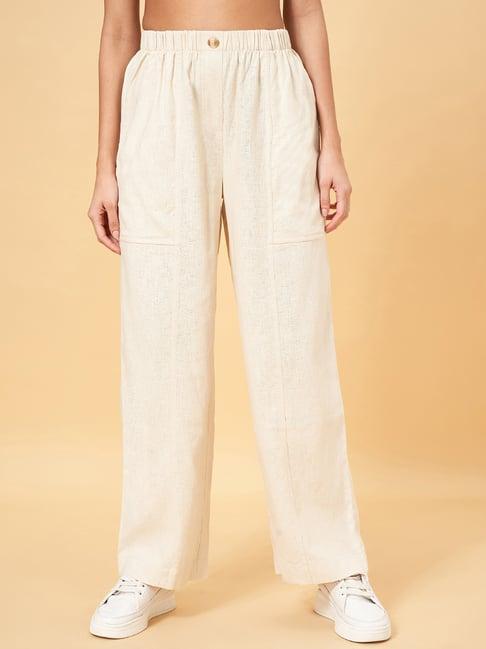 honey by pantaloons white linen pants