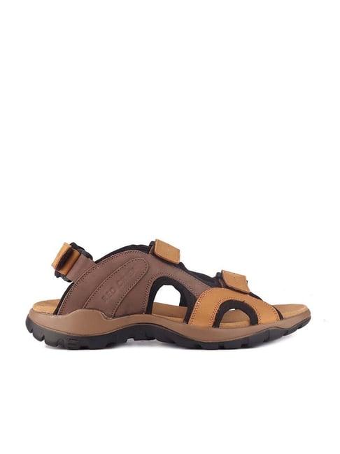 red chief men's rust brown floater sandals