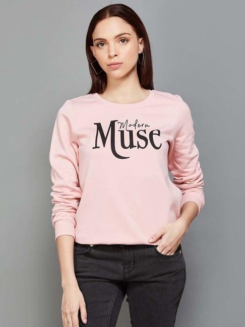 fame forever by lifestyle pink printed sweatshirt