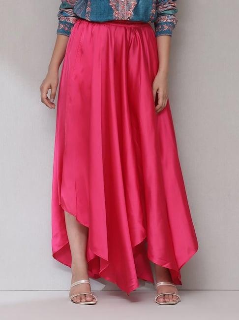 aarke ritu kumar fuchsia loose fit mid rise palazzos