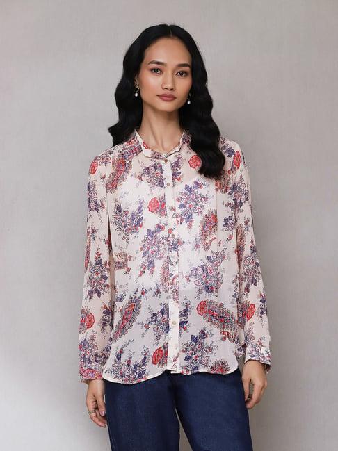 aarke ritu kumar multicolor floral print shirt