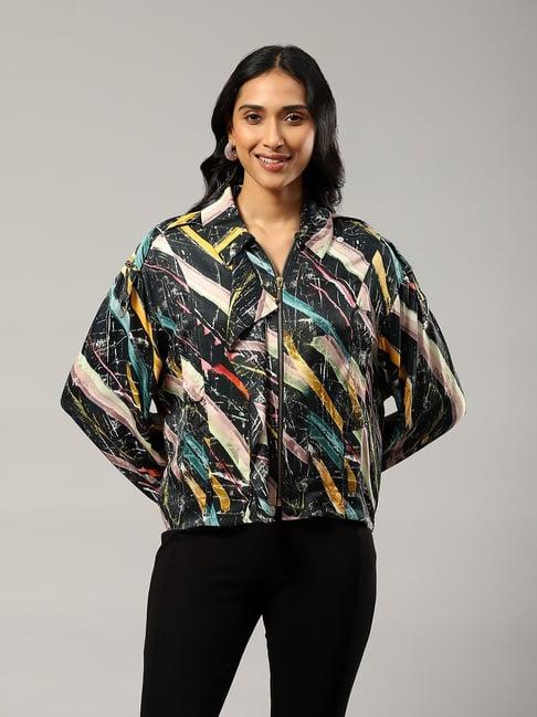 label ritu kumar black printed jacket