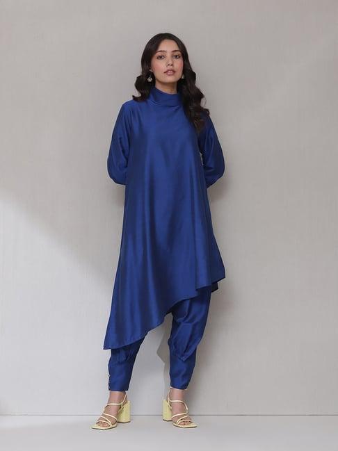 aarke ritu kumar blue kurta with pants