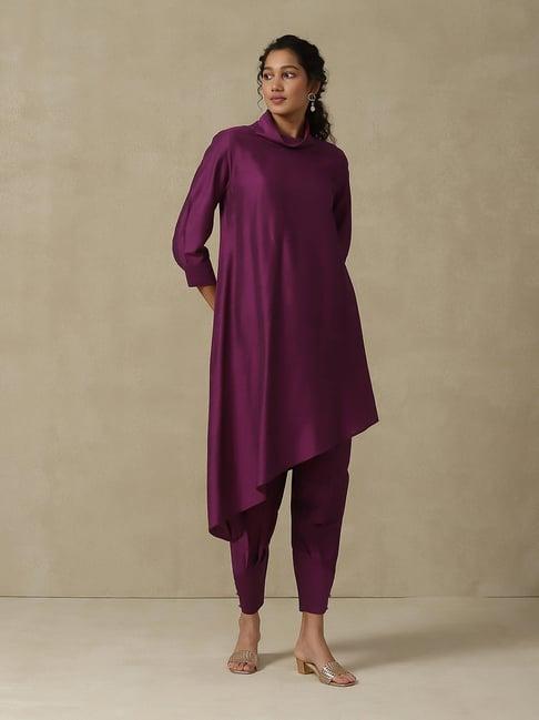 aarke ritu kumar purple kurta with pants