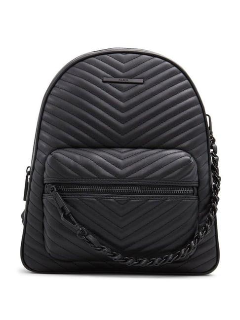 aldo murielle black synthetic quilted backpack