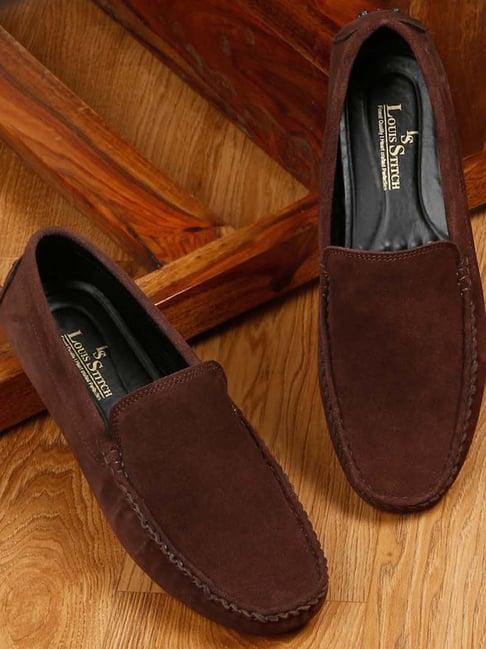 louis stitch men's brunette brown casual loafers