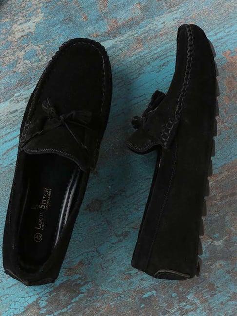 louis stitch men's black casual mocassins