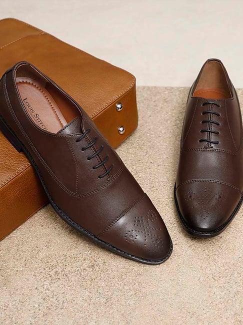 louis stitch men's brown oxford shoes