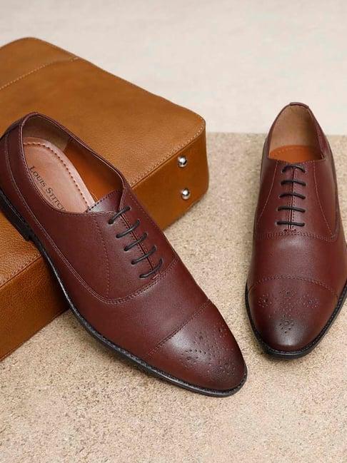 louis stitch men's rosewood oxford shoes