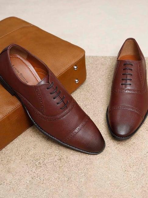 louis stitch men's rosewood oxford shoes