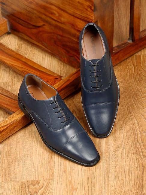 louis stitch men's blue oxford shoes