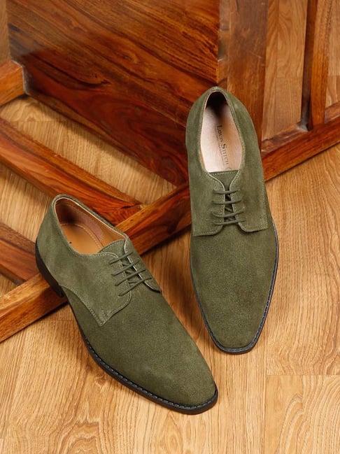 louis stitch men's seaweed green derby shoes