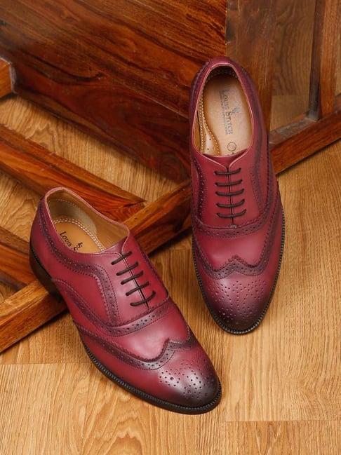 louis stitch men's rosewood brogue shoes