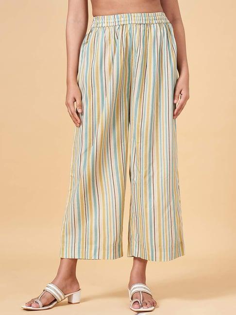 rangmanch by pantaloons multicolored striped palazzos