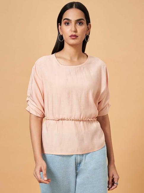 marigold lane peach regular fit top