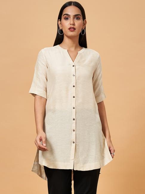 marigold lane off-white regular fit tunic