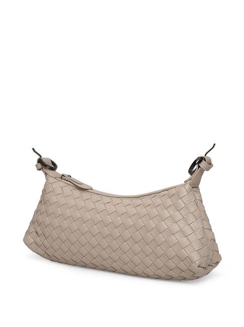 inc.5 beige pu textured sling handbag