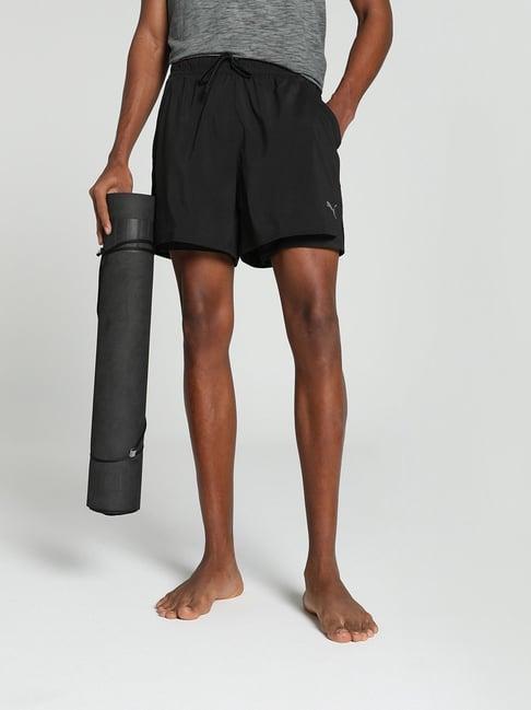 puma studio foundations black tight fit shorts