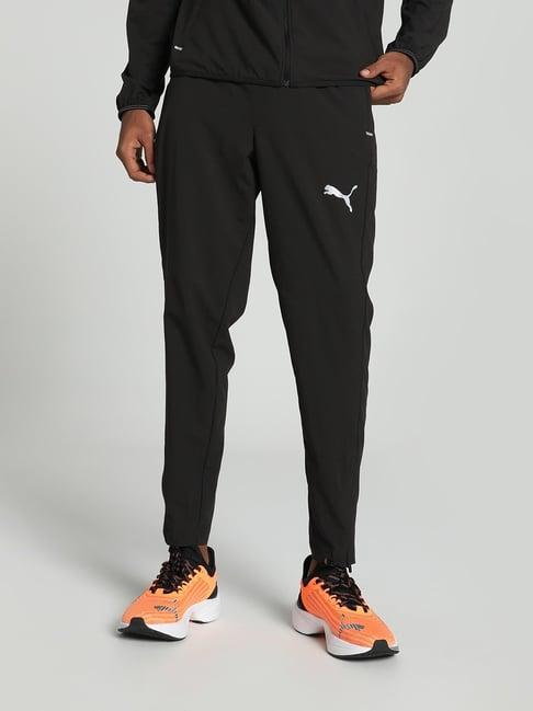 puma black performance fit sports trackpants