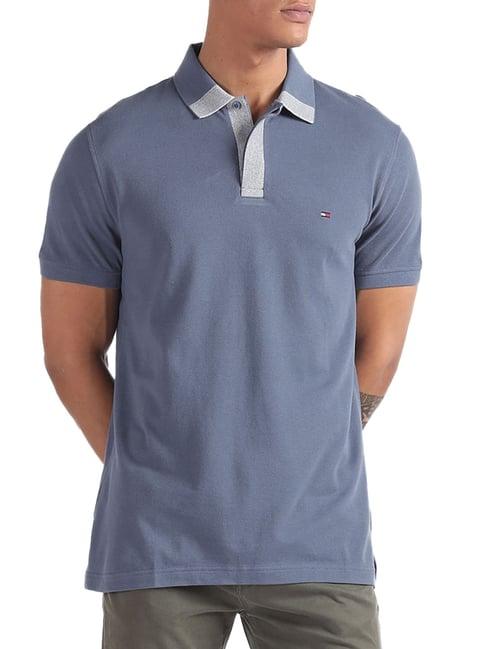 tommy hilfiger faded indigo regular fit polo t-shirt