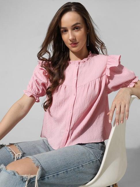 only pink regular fit shirt