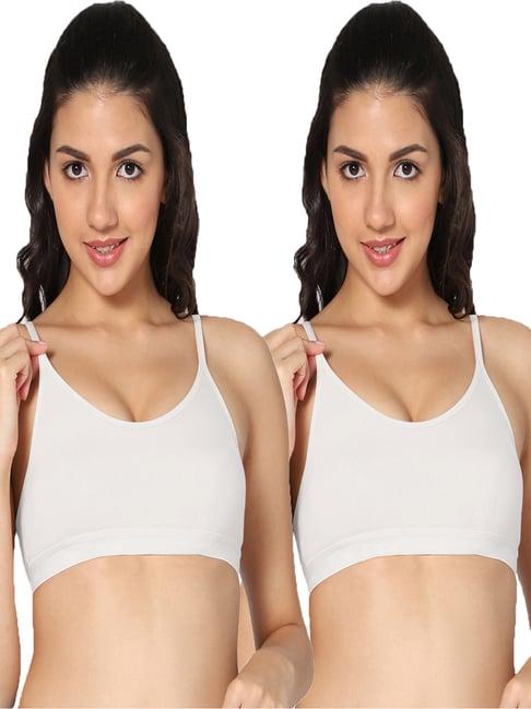 in care white sports bra- pack of 2