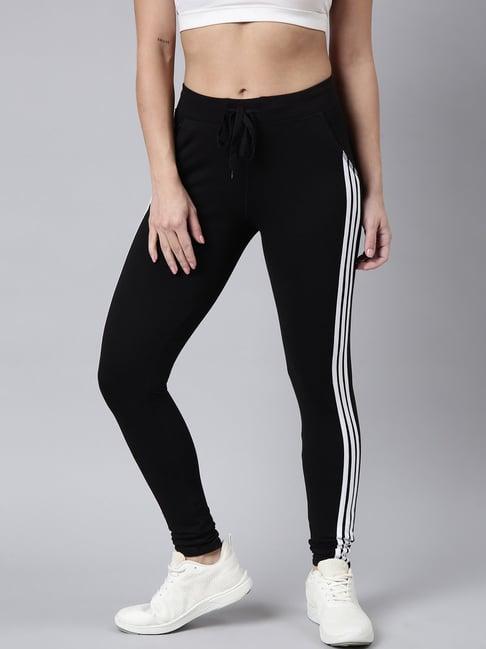 showoff black slim fit trackpants