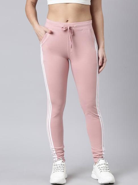 showoff peach slim fit trackpants