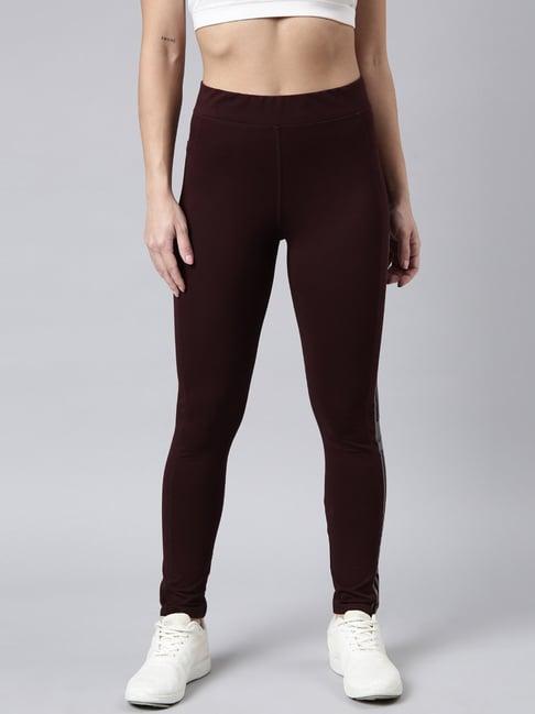 showoff maroon slim fit trackpants