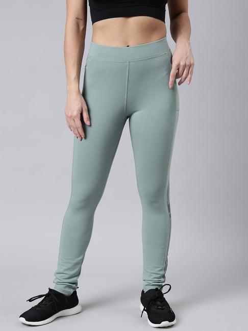 showoff sea green slim fit trackpants