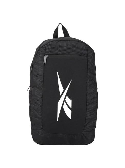 reebok black polyester solid backpack