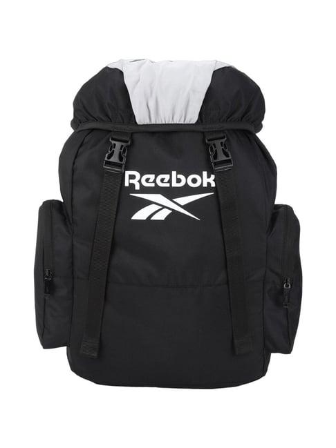 reebok black polyester solid backpack