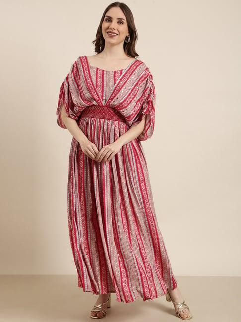 showoff multicolor printed maxi dress