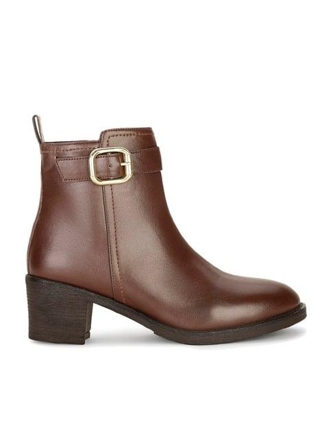 bata women's grande brown booties