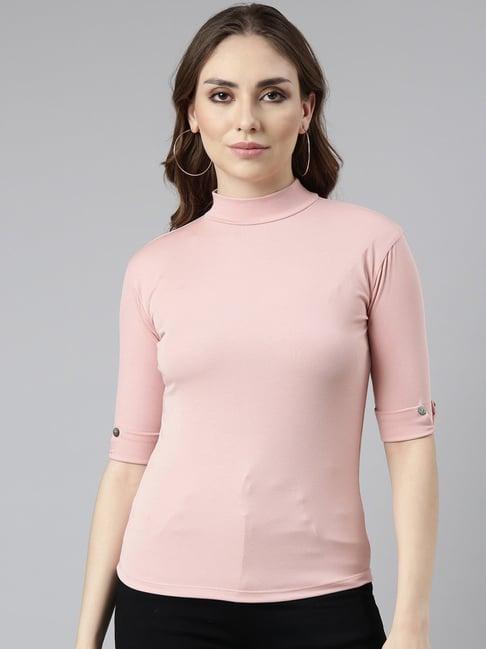 showoff peach regular fit top