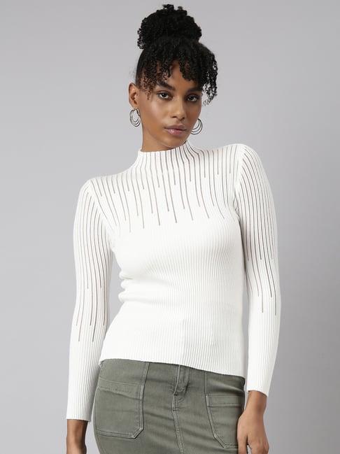 showoff white regular fit top